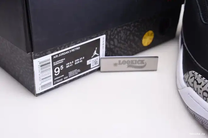 Rep TB Jordan CT8532-050 3 Air Purple Retro Black Court 0612